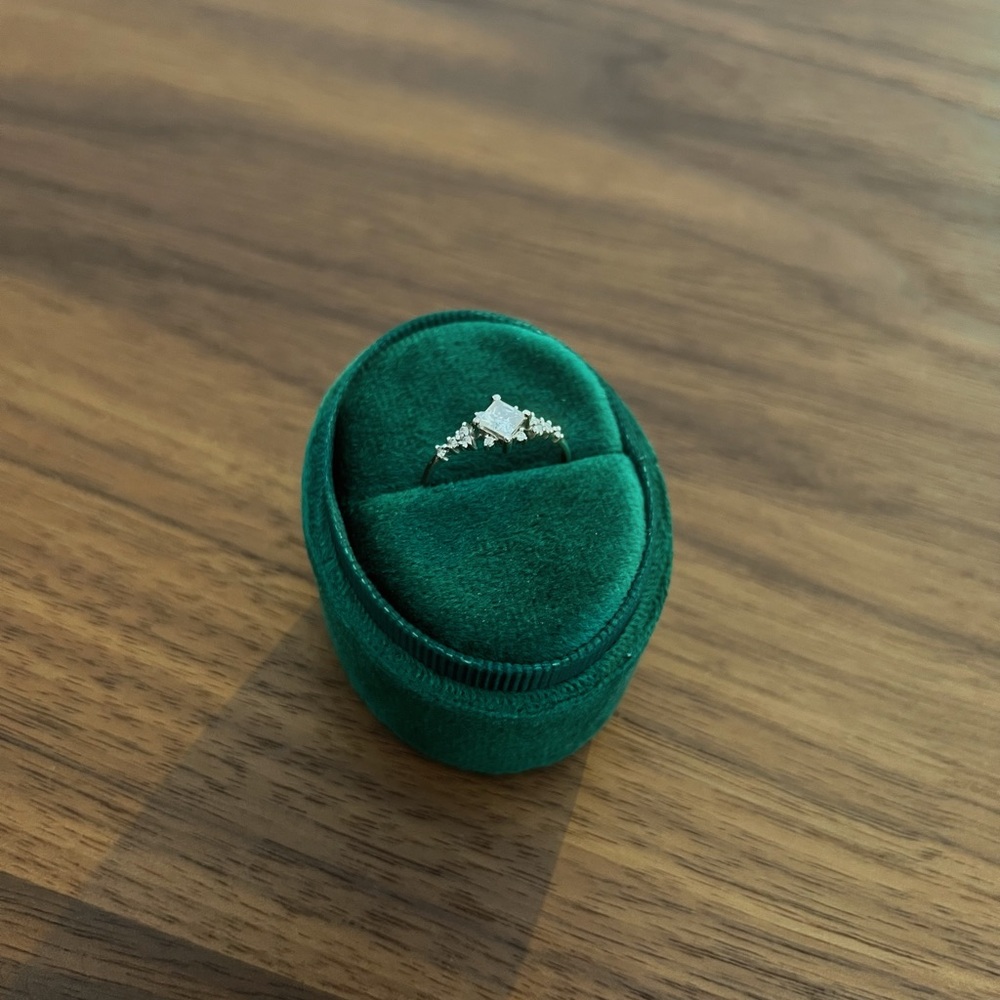 14K White Gold Moissanite Ring